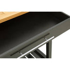 Black Kitchen Trolley with Granite Chopping Surface
