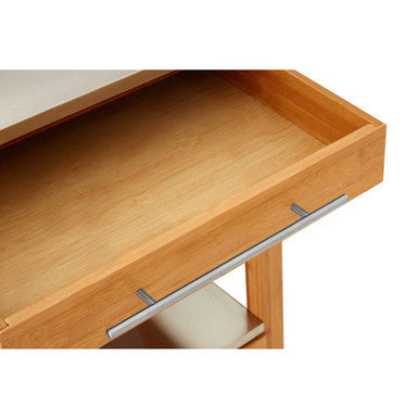 Natural Bamboo 4 Drawer Kitchen Trolley