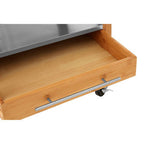 Natural Bamboo 4 Drawer Kitchen Trolley