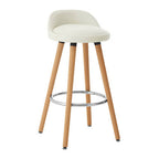 White Faux Leather Bar Stool