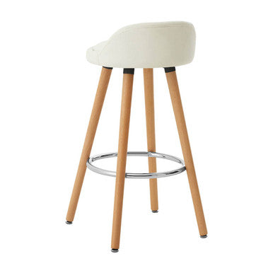 White Faux Leather Bar Stool