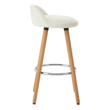 White Faux Leather Bar Stool