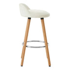 White Faux Leather Bar Stool
