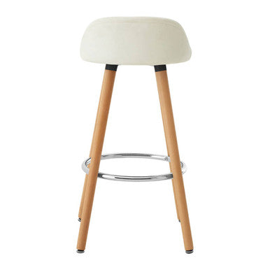 White Faux Leather Bar Stool