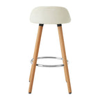 White Faux Leather Bar Stool