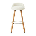 White Faux Leather Bar Stool