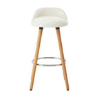 White Faux Leather Bar Stool