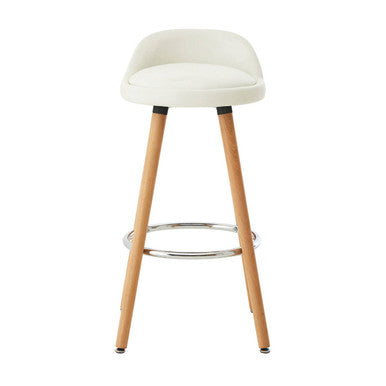 White Faux Leather Bar Stool