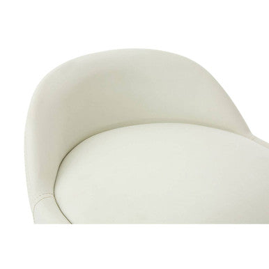 White Faux Leather Bar Stool