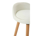 White Faux Leather Bar Stool