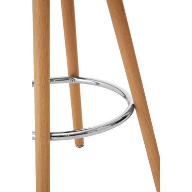 White Faux Leather Bar Stool
