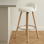 White Faux Leather Bar Stool