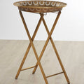 Gold Finish Folding Tray Table