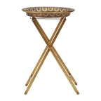 Gold Finish Folding Tray Table