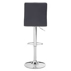 Grey Faux Leather Bar Chair with Angled Back