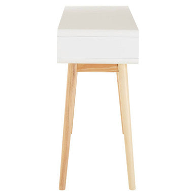 White and Grey Finish 2 Drawer Console Table