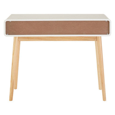 White and Grey Finish 2 Drawer Console Table
