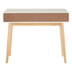 White and Grey Finish 2 Drawer Console Table