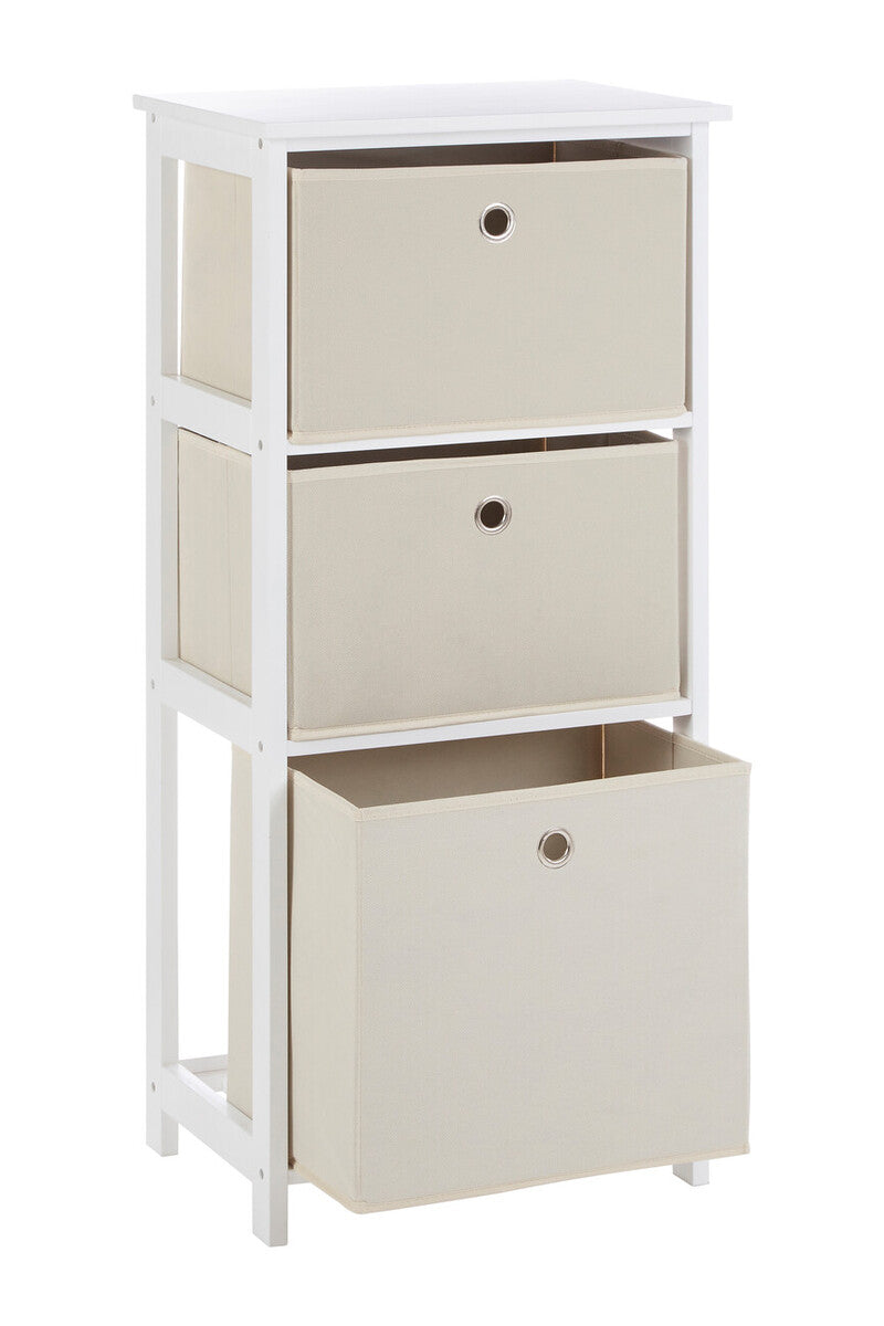 Natural Fabric 3 Drawer Chest