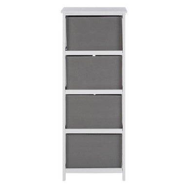 Grey Fabric 4 Drawer Chest