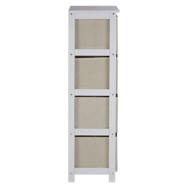 Natural Fabric 4 Drawer Chest
