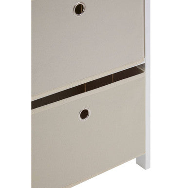 Natural Fabric 4 Drawer Chest