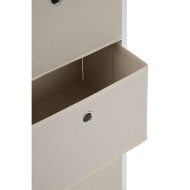 Natural Fabric 4 Drawer Chest