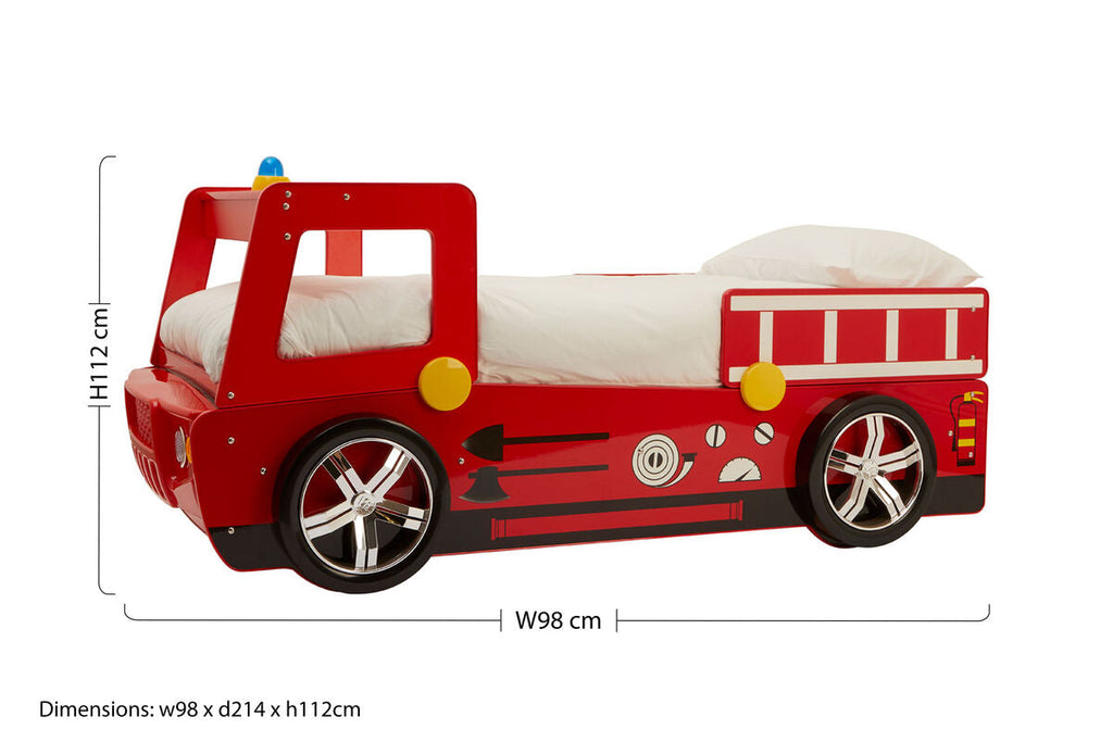 Red Fire Engine Single Bed