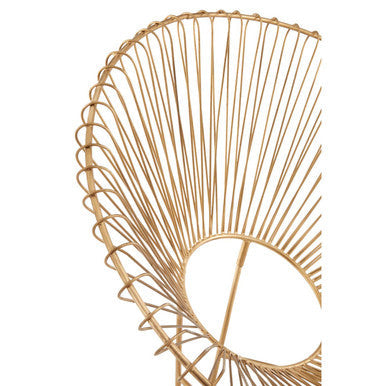 Gold Iron Occasional Chair with Metal Frame