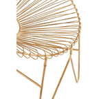 Gold Iron Occasional Chair with Metal Frame