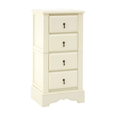 Ivory Wooden 4 Drawer Chest