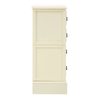 Ivory Wooden 4 Drawer Chest