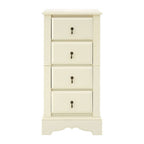 Ivory Wooden 4 Drawer Chest