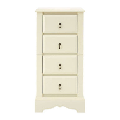 Ivory Wooden 4 Drawer Chest