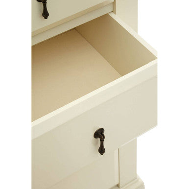 Ivory Wooden 4 Drawer Chest