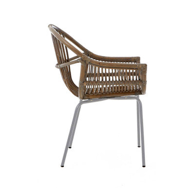 Grey Wash Natural Rattan Chair