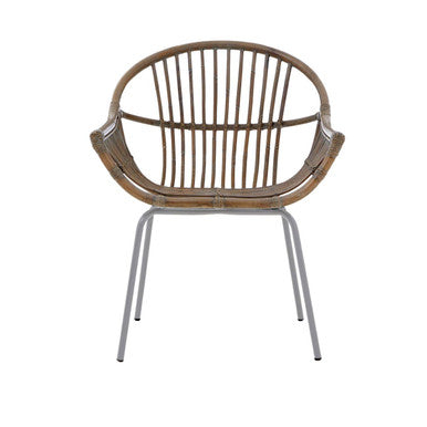 Grey Wash Natural Rattan Chair