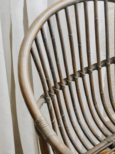 Grey Wash Natural Rattan Chair