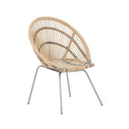 White Washed Natural Rattan Chair