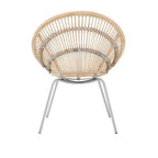 White Washed Natural Rattan Chair