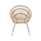 White Washed Natural Rattan Chair