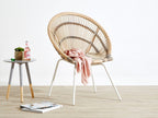 White Washed Natural Rattan Chair