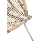 White Washed Natural Rattan Chair