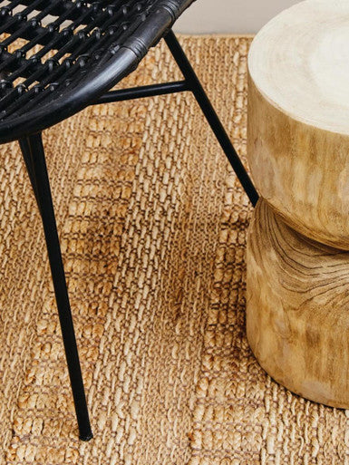 Curved Black Natural Rattan Chair