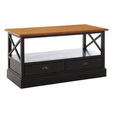 Black and Wood Effect Coffee Table