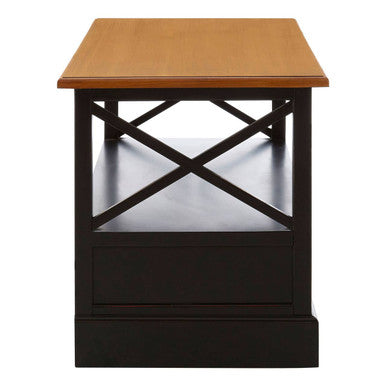 Black and Wood Effect Coffee Table