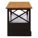 Black and Wood Effect Coffee Table