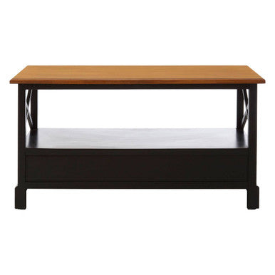 Black and Wood Effect Coffee Table