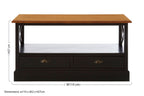 Black and Wood Effect Coffee Table