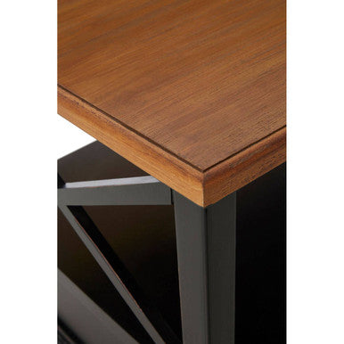Black and Wood Effect Coffee Table